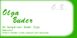 olga buder business card